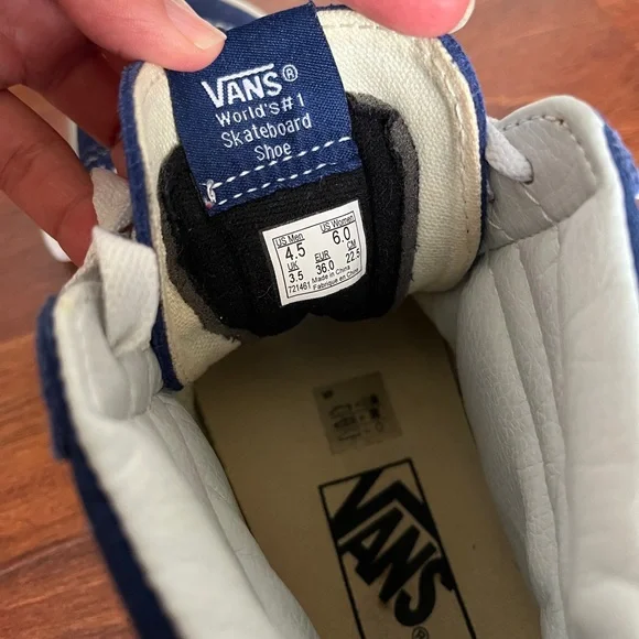 Vans High Top Blue Suede Size 6 - Picture 5 of 6